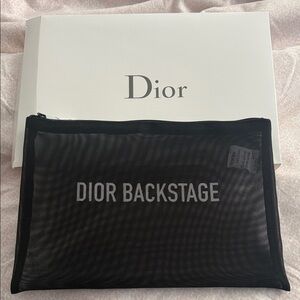 Dior Beauty Black Mesh Backstage Pouch